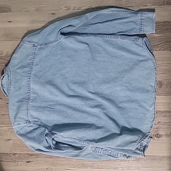 Lucky Brand Women's Shirt Size S/P Cowboy Blue Jeans Western Button-Down Denim - Picture 5 of 6